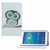 Samsung Galaxy Tab 3 8.0 T310 - PU Flip Stand Tablet Stand Protective Cover Case - Owl